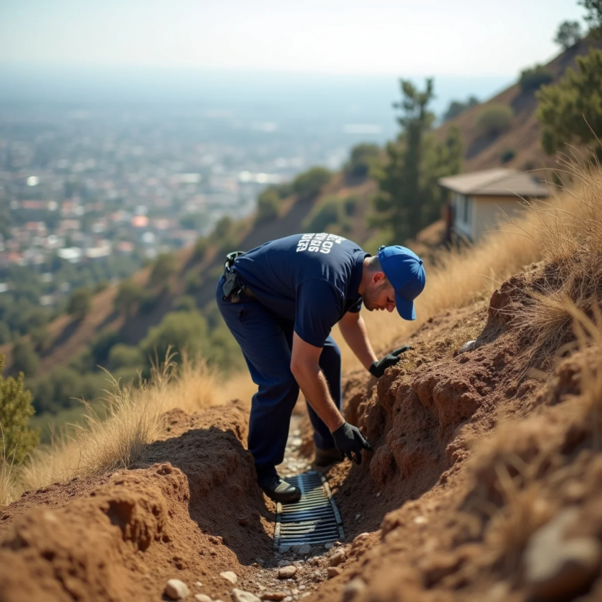 Water damage restoration at a hillside view home in Hacienda Heights, CA