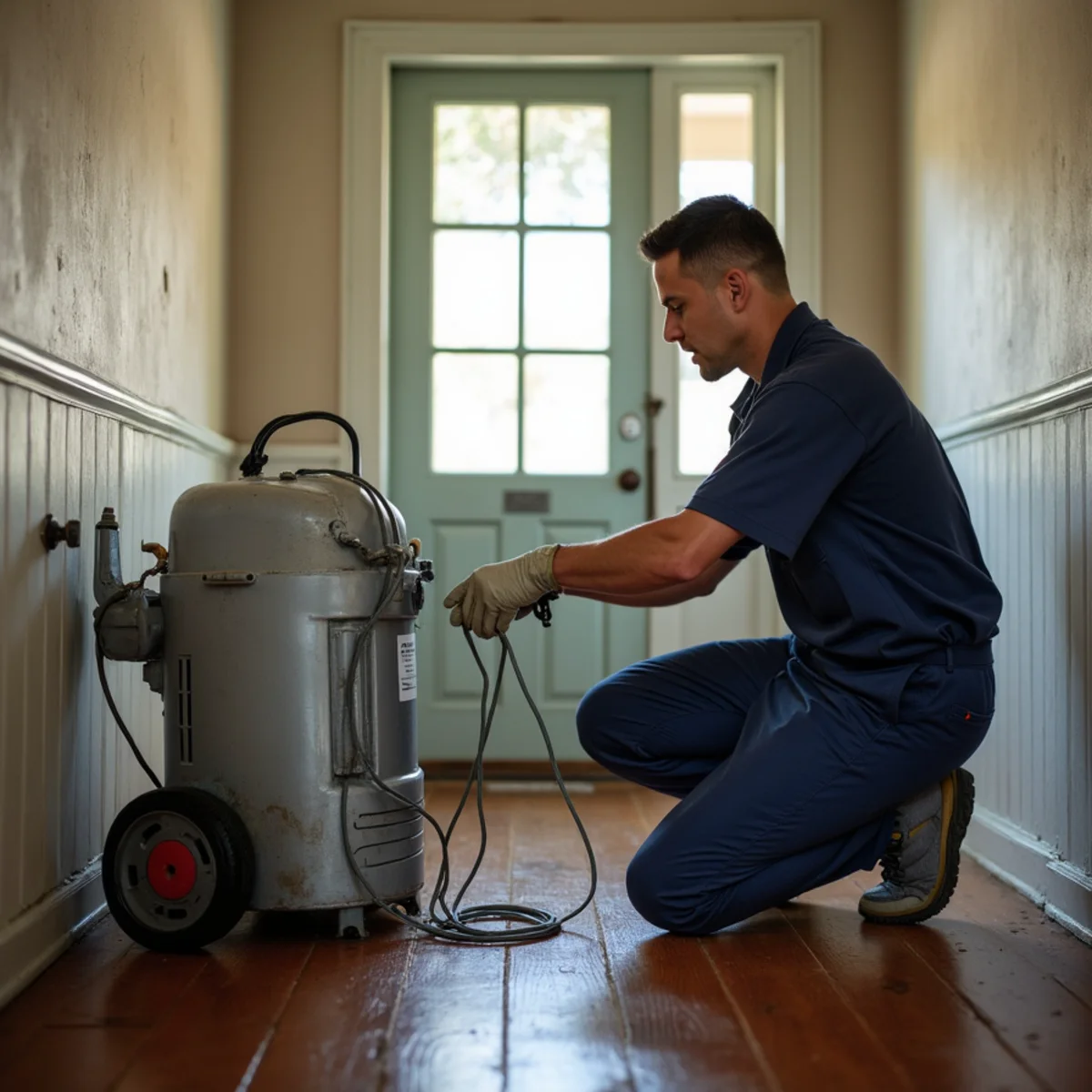 Water damage restoration at a 1920s home in Montebello, CA