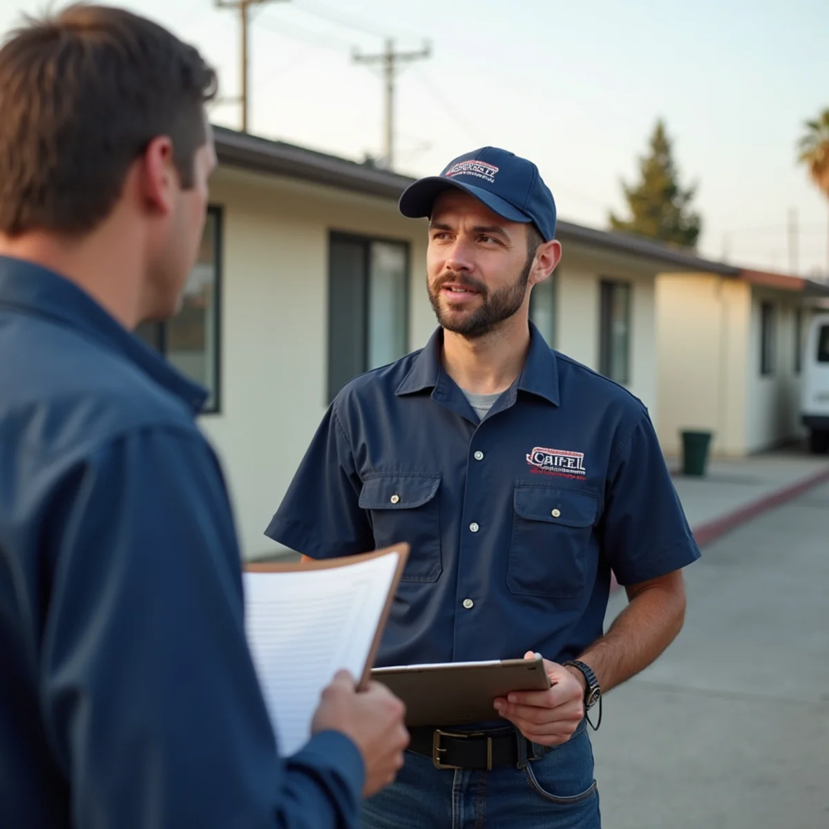 Water damage restoration crew at a rental property in Norwalk, CA