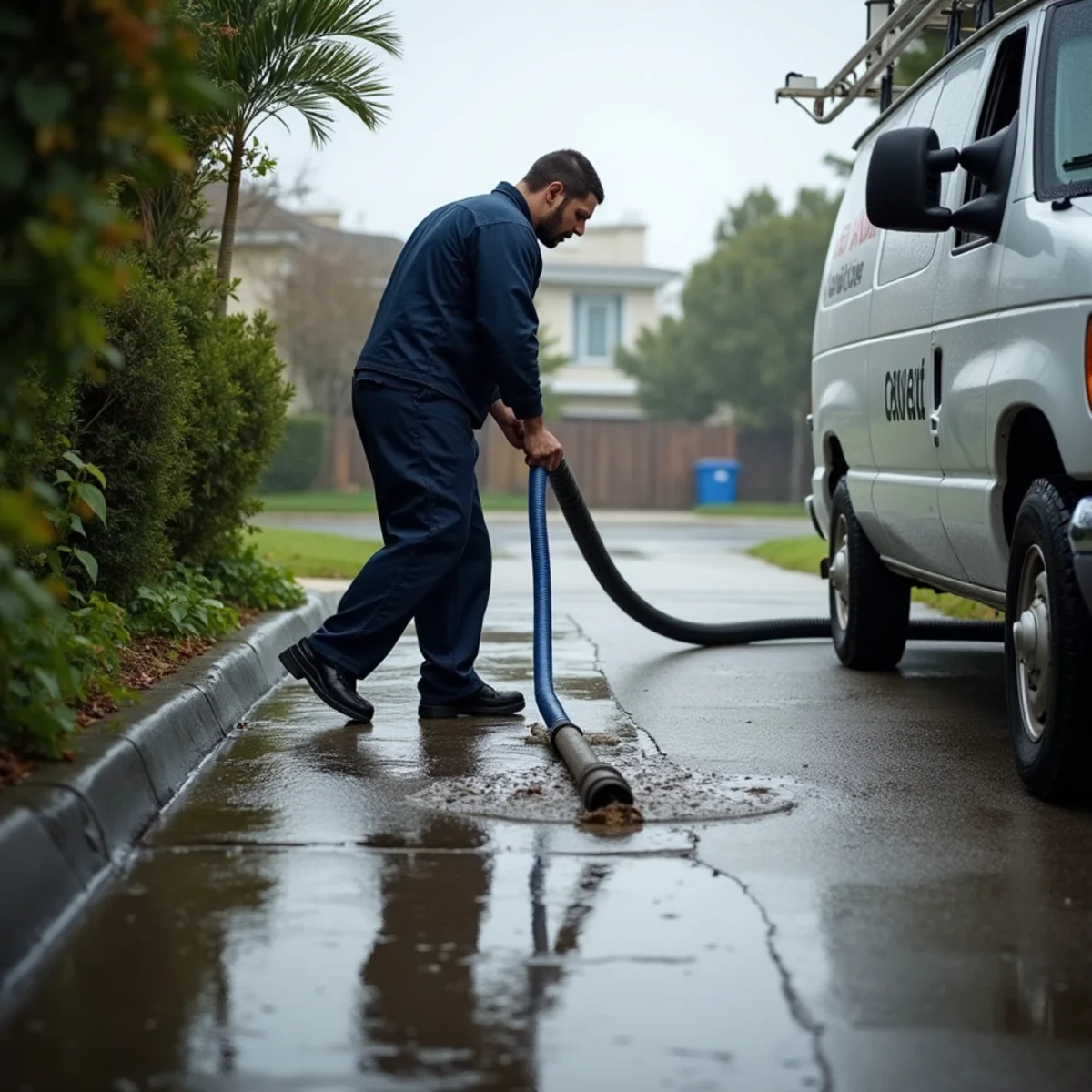 Water damage restoration at a 1960s tract home near the San Gabriel River in Southeast Pico Rivera, CA