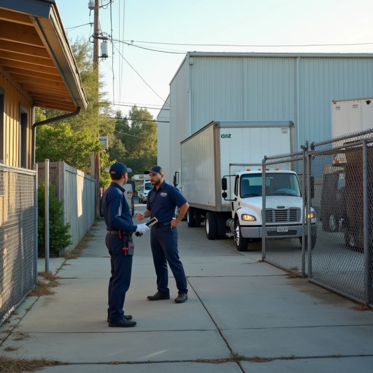 Distribution warehouses beside older post-war homes in Santa Fe Springs, CA