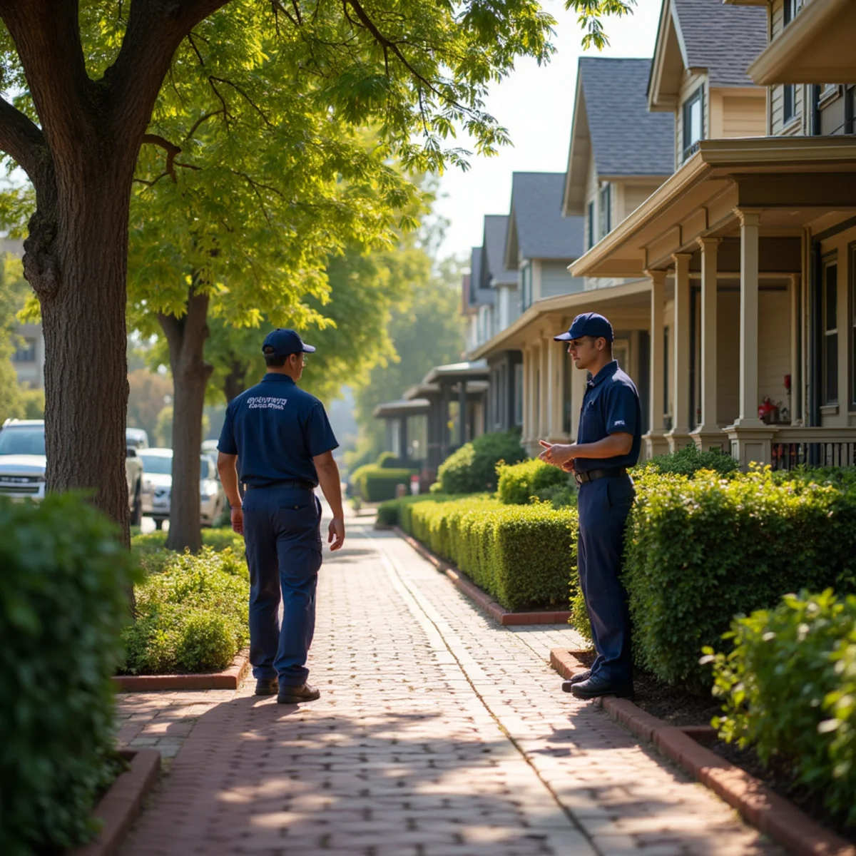 1920s Craftsman homes with mature street trees near Whittier College in Central Whittier, CA