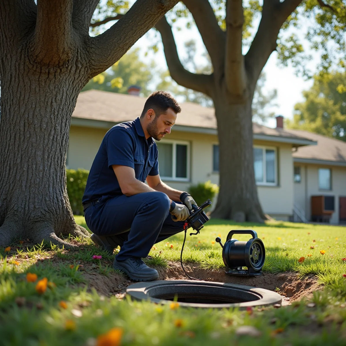 Sewer backup cleanup at a ranch home near Penn Park in Whittier, CA
