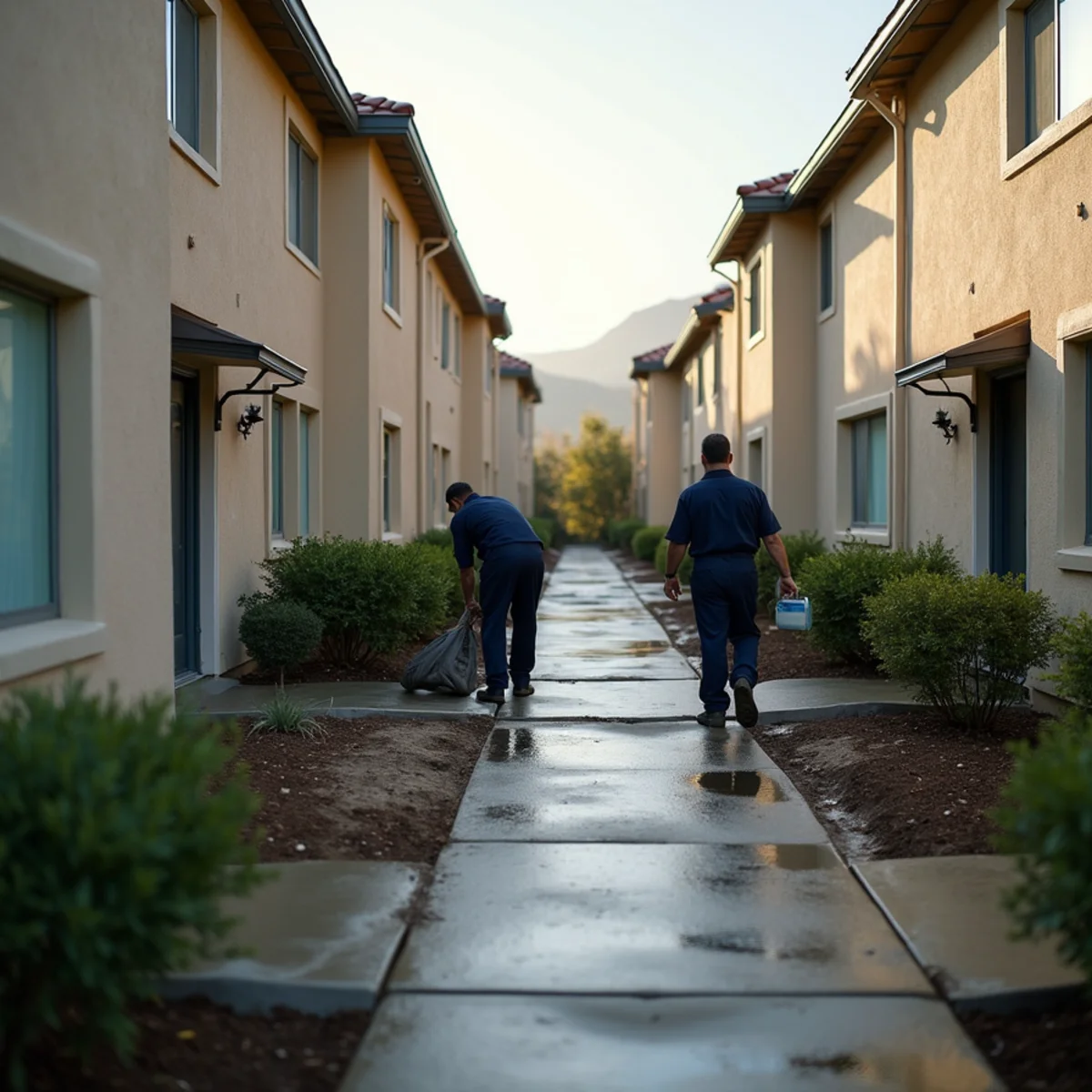 Dense attached townhomes with shared walls near Pioneer High School in Whittier, CA