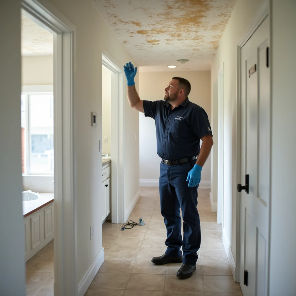 Water damage restoration at a 2000s-built home in The Groves, Whittier, CA